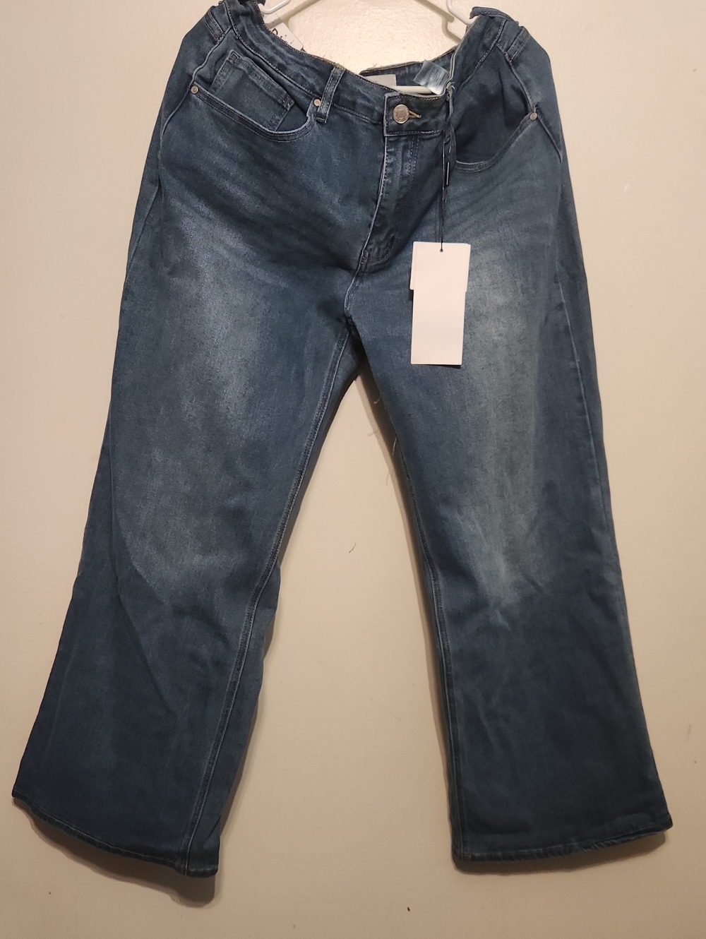 Womens Straight Leg Blue Jeans